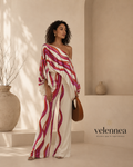 Conjunto Satinado Asimétrico con Pantalón Palazzo