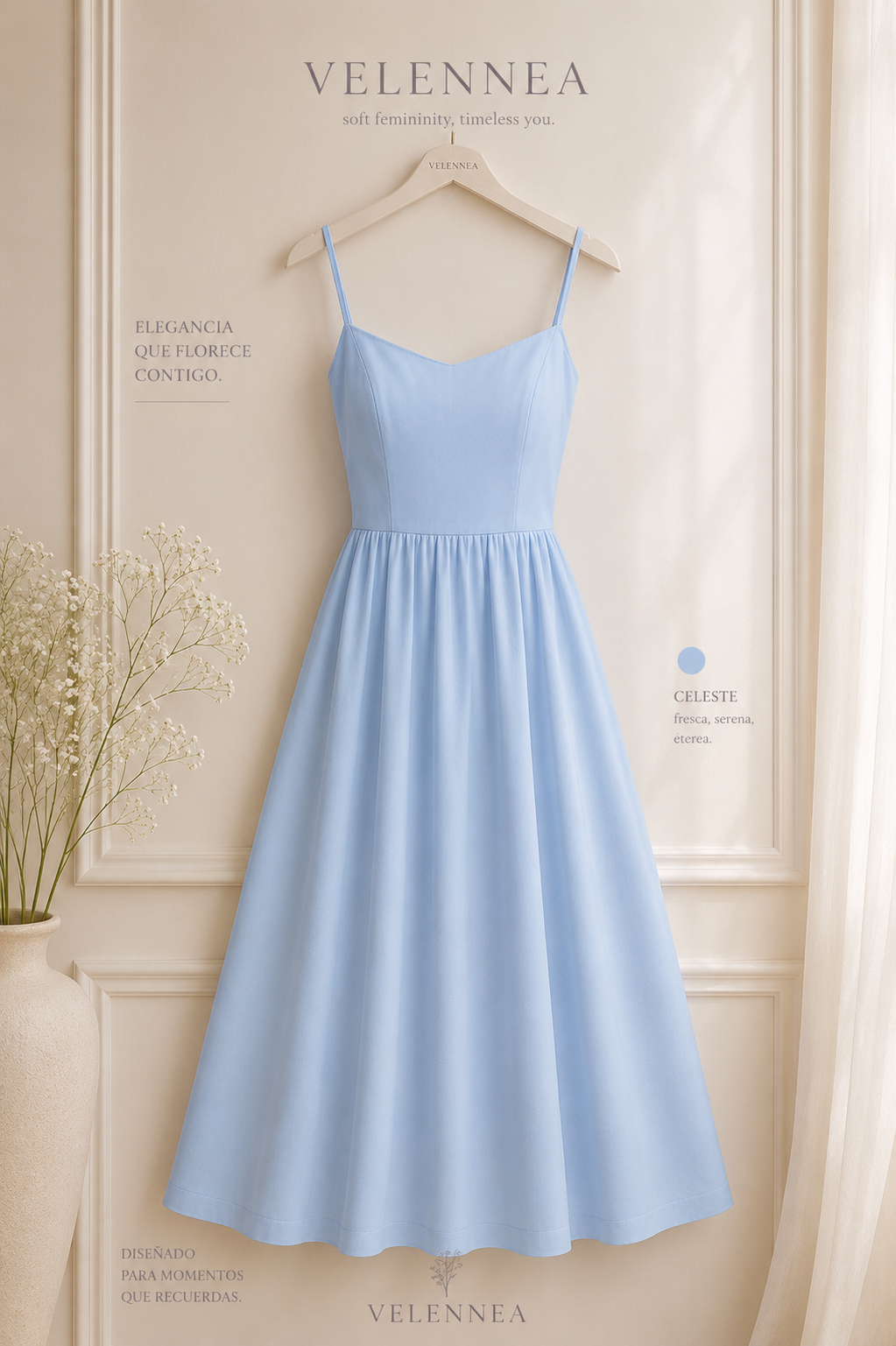 Vestido Midi Escote Halter