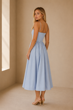 Vestido Midi Escote Halter