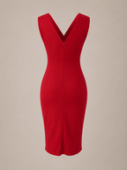Vestido Midi Escote Cruzado