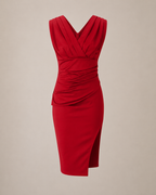 Vestido Midi Escote Cruzado