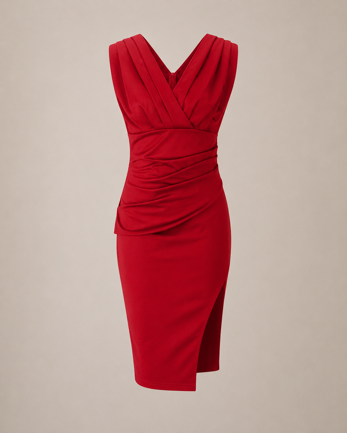 Vestido Midi Escote Cruzado